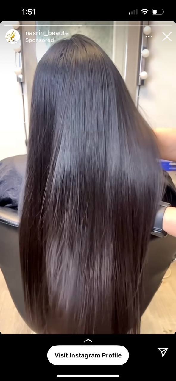 Hair result in salon