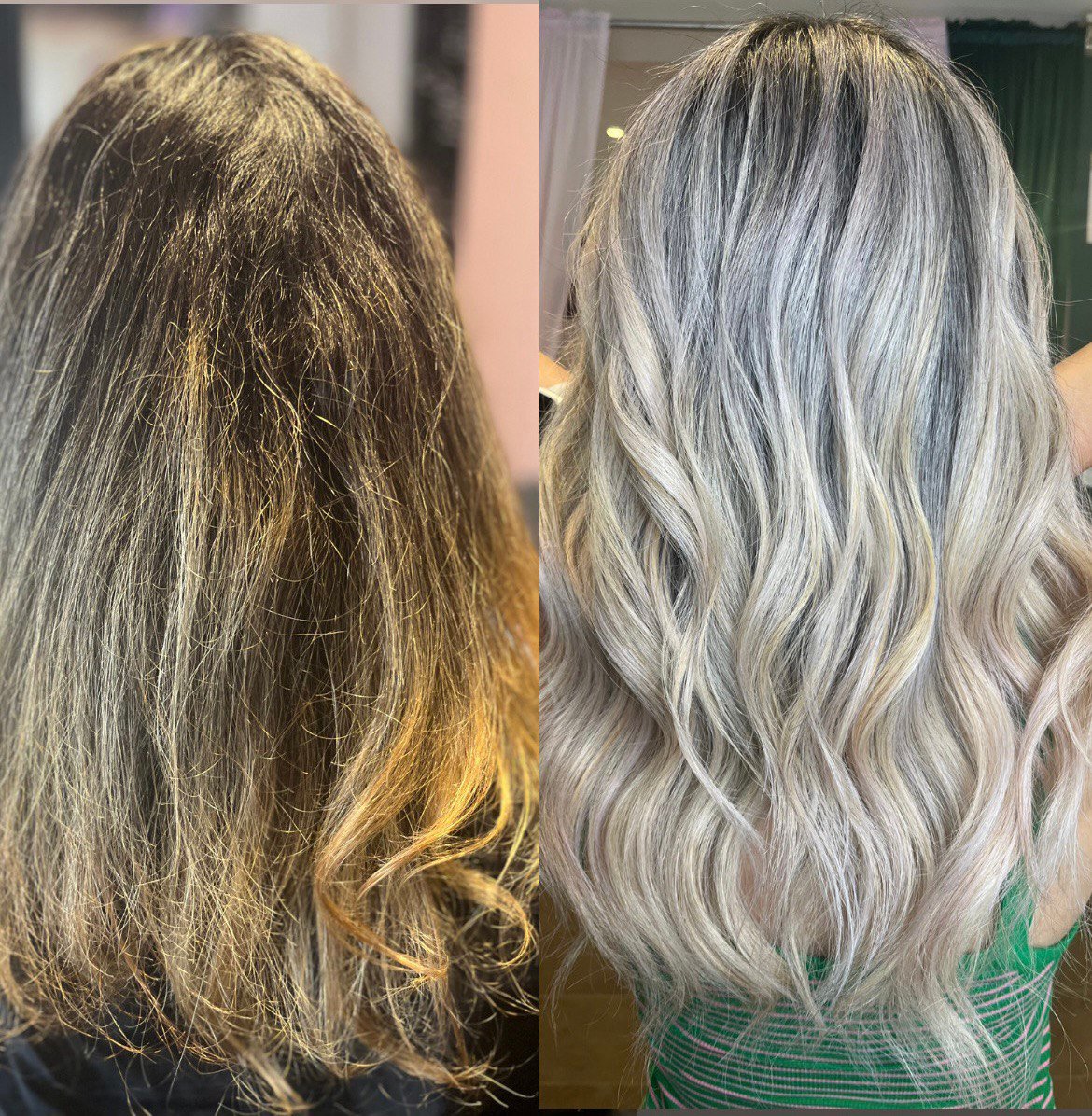 Dimensional blonde hair transformation